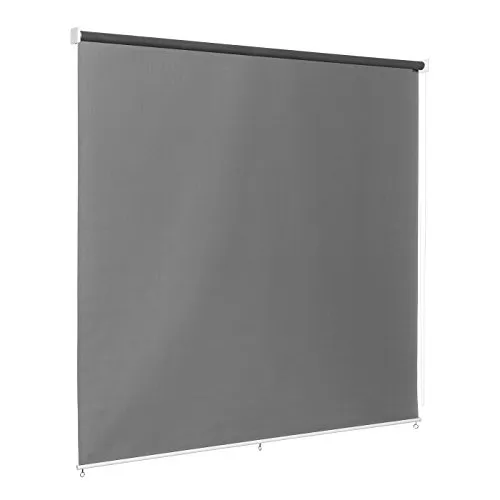 Ventanara® Außenrollo Screen Rollo 210 x 230 cm Anthrazit - Seitenzug- & Springrollos: Perfekter Sonnenschutz mit blickdichtem Gewebe, reißfest und wetterbeständig für langlebige Nutzung auf Balkon oder Terrasse.