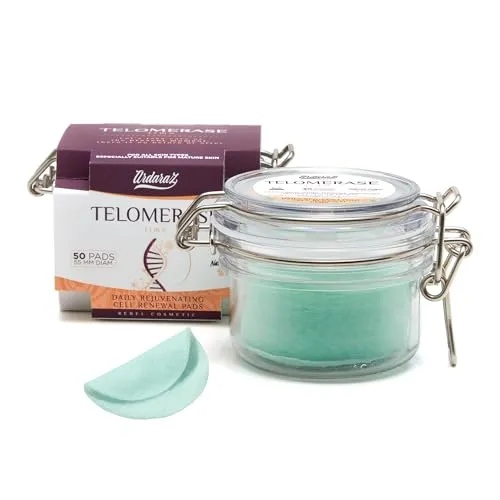 Ardaraz Zellerneuerungsscheiben mit Telomerase und Gluconolacton. Verjüngende, mit peelender Gesichtswasser. Sanfte Peeling-Scheiben für die tägliche Anwendung 50 pc