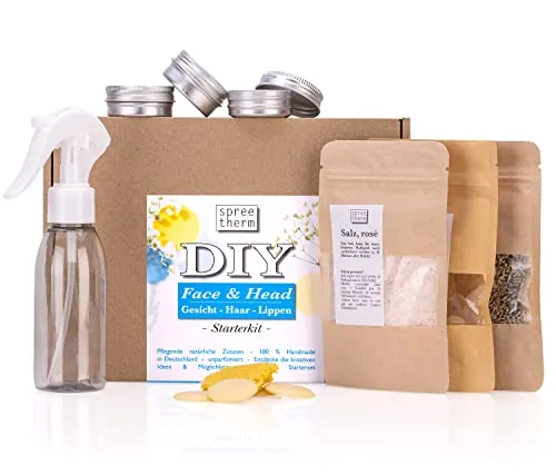 spreetherm Lippenpflege-Set DIY Lippenbalsam & Gesichtspflege - Lippenpflege DIY Set mit hochwertigem Bienenwachs, ideal als kreatives Geschenk für Beauty-Liebhaber. Perfekt für die eigene Lippenpflege oder zum Verschenken!