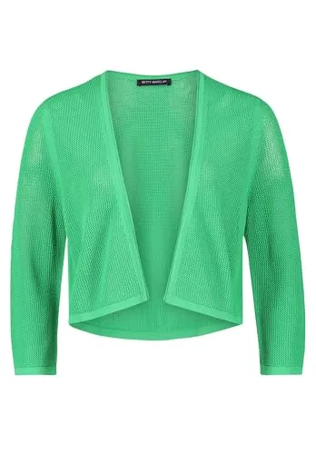 BETTY BARCLAY Sommer-Strickjacke mit 3/4 Arm - Damen Strickjacke in Island Grün, relaxed fit für lässigen Tragekomfort, ideal für warme Tage oder als Layer für kühlere Abende.
