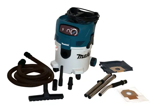 Makita Nass-Trockensauger VC3012M – 30L, 1500W, Staubklasse M - Nass- & Trockensauger mit 30 Liter Behälter und 1500 Watt Leistung. Ideal für Holz- und Metallstäube, inkl. Steckdose mit Ein/Aus-Automatik für Elektrowerkzeuge.