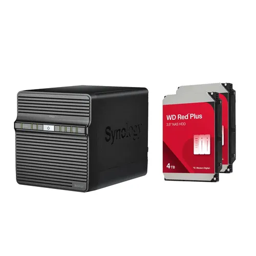 Synology DiskStation DS423 4 Einschübe NAS-Server Leergehäuse + 2x WD Red SATA 3.5" HDD 4TB Festplatte DS423 & WD40EFZZ