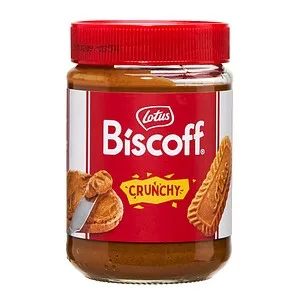Lotus Crunchy Brotaufstrich 380 g - Brotaufstrich mit knusprigen Keksstückchen, ideal als Topping für Süßspeisen oder klassisch auf Brot. Erleben Sie den unwiderstehlichen Karamellgeschmack!