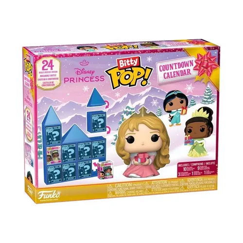 Funko Bitty Pop! Countdown Calendar: Disney Princess - Chibi Figuren - 24 einzigartige Funko Pocket Pops zum Sammeln, ideal für den Countdown zu Weihnachten und ein tolles Geschenk für Disney-Fans!