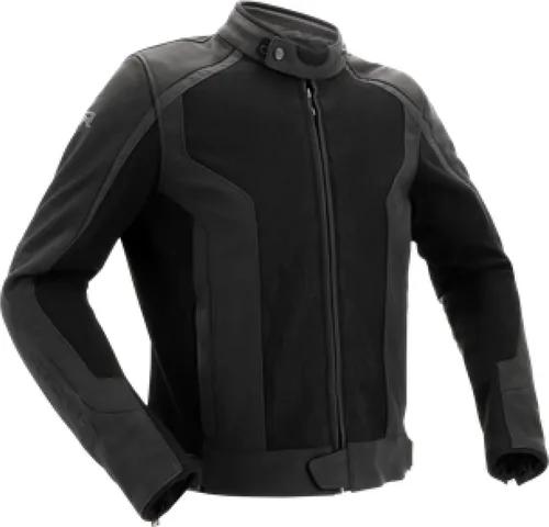 Richa Ballistic III Mesh Motorrad Textiljacke, schwarz, Größe 52 für Männer - Motorradjacke aus hochwertigem Rindsleder und abriebfestem Textil mit Airvent System für optimale Belüftung und ergonomischer Passform dank strategisch integrierter Stretcheinsätze.