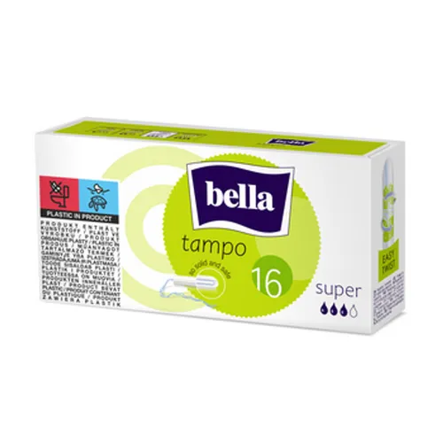 Tampony Bella Tampo Super a16 bez aplikatora Toruńskie Zakłady Mat 5900516320348