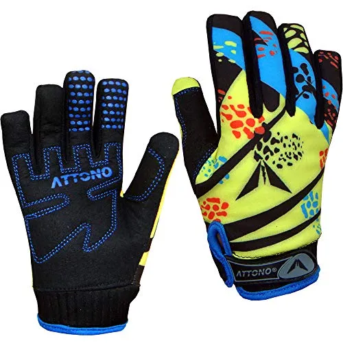 ATTONO Kinder Mountainbike Handschuhe Gel Fahrrad Warme Fahrradhandschuhe - Größe 5