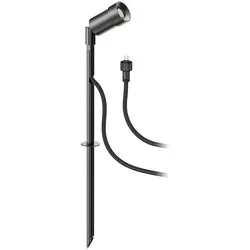 ledscom.de Kleiner LED Gartenstrahler mit Erdspieß SPICO für außen, IP44, schwarz, warmweiß