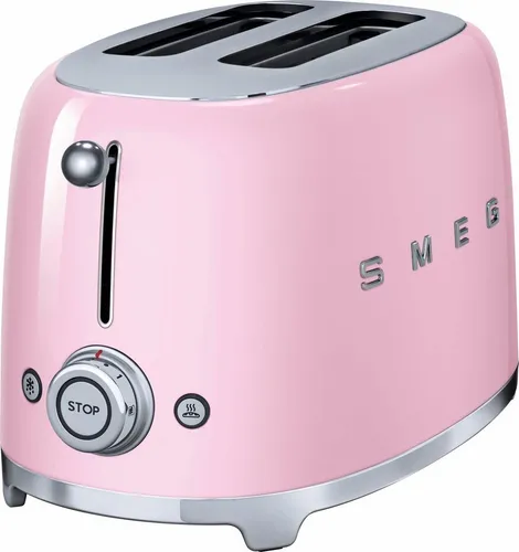 Smeg Toaster Cadillac Pink TSF01PKEU - Toaster in stylischem Cadillac Pink, mit 2 Schlitzen und hochwertiger Verarbeitung für perfekten Toastgenuss.