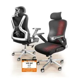 CLOUVOU Schreibtischstuhl PowerSeat - Ergonomischer Gaming Stuhl bis 200 kg - Bürostuhl mit 100% individueller Einstellbarkeit und leisen Bladewheels, perfekt für langen Sitzkomfort und vielseitige Nutzung auf verschiedenen Böden.