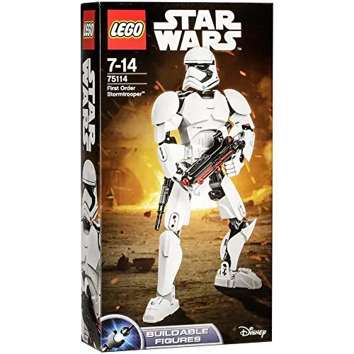LEGO Star Wars 75114 - First Order Stormtrooper - Bauklötze & Bausteine, äußerst bewegliche Figur mit schnittiger Rüstung und federunterstütztem Shooter für actionreiche Spiele und spannende Filmszenen.