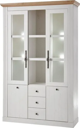 Buffet HOME AFFAIRE "Westminster TOPSELLER" - Buffetschrank im romantischen Landhausstil, aus FSC-zertifiziertem Holzwerkstoff, bietet viel Stauraum mit 4 Türen und 3 Schubladen, ideal für eine stilvolle Einrichtung.