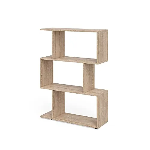 Vicco Raumteiler Levio Sonoma, 70 x 100 cm - Raumteiler-Regal mit modernem Zickzack-Design, vielseitig einsetzbar als Bücherregal oder Stufenregal, ideal zur individuellen Raumgestaltung.