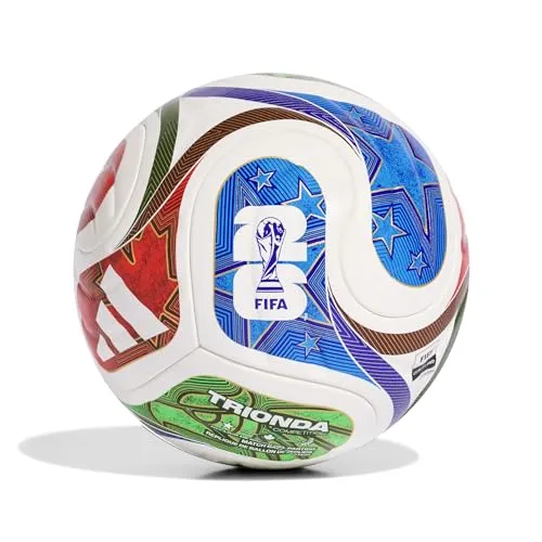 Adidas FIFA World Cup 26 Trionda Wettkampfball - Freizeitbälle für Fußball, offizieller Wettkampfball mit exzellenter Spielkontrolle und strapazierfähigem Design für unvergessliche Spiele.