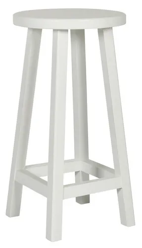 Ib Laursen Hocker - Hoher Barhocker aus Holz in Weiß (H 73 cm) - Eleganter hoher Barhocker aus Holz mit runder Sitzfläche. Ideal für stilvolle Sitzgelegenheiten. Maße: B 45 cm x H 73 cm x L 43 cm. Leicht und ohne Montage. Lieferumfang: 1x Hocker - Art.-Nr.: 52017-11.