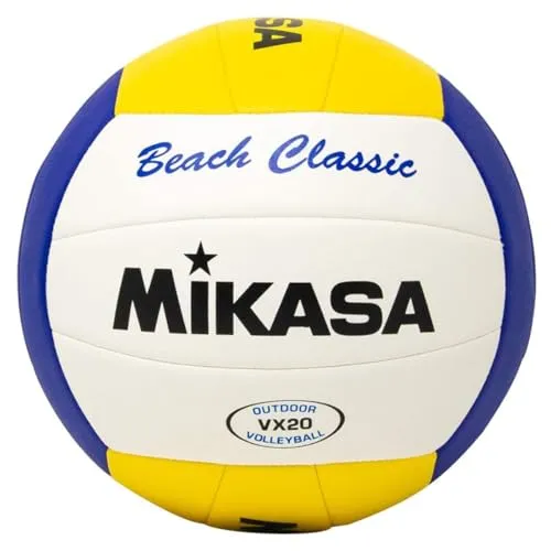 Mikasa VX20 Beach Classic Ball VX20 Volleyball - Volleyball Größe 5, ideal für Strand- und Hallenspiele, sorgt für optimale Flugbahn und Kontrolle.