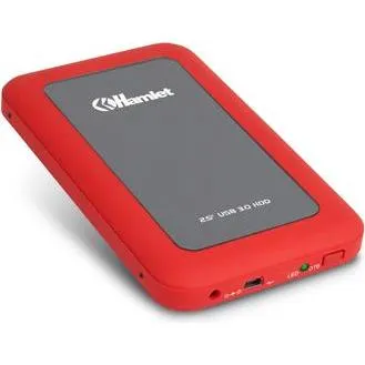 Hamlet USB 3.0 Mirror Disk externe Festplattenbox SATA 2,5" rot (2.5") (HXD25U3MRD)