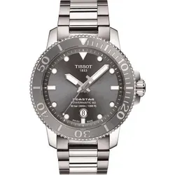 Tissot Seastar 1000 Powermatic 80 Herren Automatikuhr - Hochwertige Herrenuhr mit Edelstahlgehäuse, 43mm Durchmesser und Saphirglas, ideal für sportliche Aktivitäten und eleganten Stil.