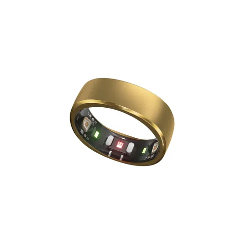 RINGCONN Smarter Ring Gr. 8 gold - Fitnessuhr & -tracker, smarter Ring zur Aufzeichnung und Analyse körperlicher Werte, kostenlos nutzbare App ohne Abo-Gebühren.