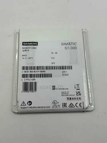 Siemens 6ES7953-8LF31-0AA0 Memory Card 64kB - SPS-Prozessoren, Micro Memory für Simatic S7-300, ideal für zuverlässige Datenübertragung und Systemerweiterung.
