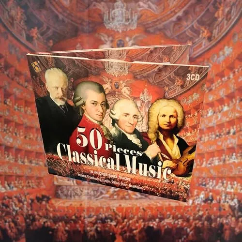 3CD 50 Stücke Klassische Musik, Beethoven, Vivaldi, Mozart, Nocturnes, Klaviersonate, Symphonie, Il Barbiere Di Siviglia, Four Season