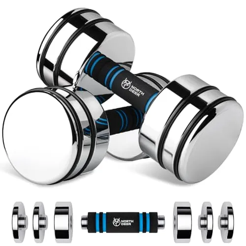 Hantelset Kurzhanteln 2er 7,5kg (3,5kg/5kg/6kg/7,5kg) - Verstellbare Hanteln Set mit Schaumstoff-Griff - Adjustable Dumbbells für Zuhause (Standard-Version 7,5kg×2)