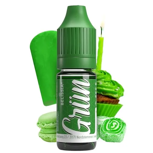 Belissia Lebensmittelfarbe Grün - 10ml flüssig & hochkonzentriert - Lebensmittelechte Speisefarbe zum Backen, Kochen, Fondant & DIY - vegan, stark färbend, geschmacksneutral