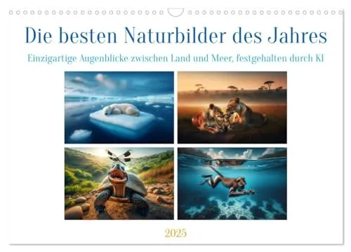 Die besten Naturbilder des Jahres - Einzigartige Augenblicke (Wandkalender 2025 DIN A3 quer), CALVENDO Monatskalender