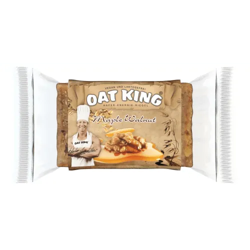 LSP Oat King Riegel Maple Walnut - Handgemachter Haferflocken-Energie-Riegel - Schokoladenriegel, ausgezeichnet mit DLG AWARD GOLD und ideal für Ausdauer- und Kraftsportler dank hohem Anteil an komplexen Kohlenhydraten.