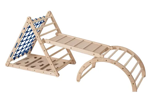 All-4-Baby® ClimbUp Klettergerüst 3-teiliges Kletterset Fiona - Klettergerüst für Kinder ab 12 Monaten bis 50 kg, fördert motorische Entwicklung und Fitness, handgefertigt aus hochwertigem Holz, sicher und vielseitig einsetzbar.