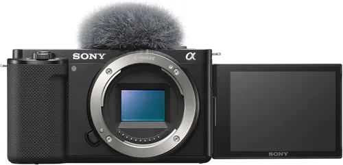 Sony Alpha ZV-E10 - APS-C Vlog-Kamera mit 4K-Video, schwenkbarem Bildschirm und Echtzeit-Augen-Autofokus für kreative Content Creators