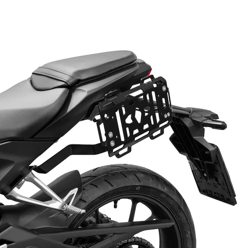 ZIEGER Fahrrad-Gepäckträger Seitenträger - Kompatibel mit CB 125 R schwarz - Robuster Seitentaschenträger aus leichtem Aluminium, ideal für sicheres Transportieren von Gepäck und Zubehör auf deinem Motorrad.