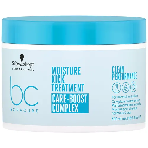 Schwarzkopf BC Bonacure Hyaluronic Moisture Kick Treatment 500ml - Haarkuren für normales bis trockenes Haar, sorgt für optimalen Feuchtigkeitshaushalt und ein leichtes Haargefühl mit veganer Formel und recycelbarer Verpackung.