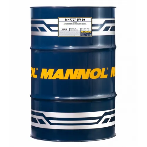 MANNOL 7707 Formula FR SAE 5W-30 Motoröl - 208 Liter halbsynthetisches Motoröl, ideal für eine Vielzahl von Fahrzeugen, garantiert optimalen Schutz und Leistung bei niedrigen Temperaturen.