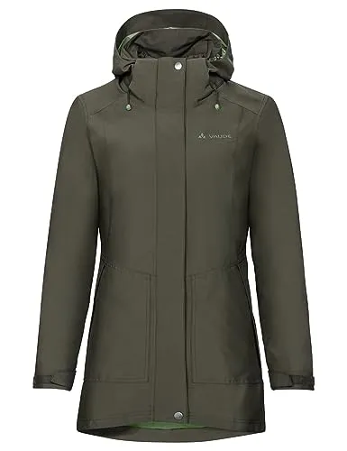 VAUDE Idris III 3-in-1 Parka Damen – Wasserdichte Winterjacke mit Hybrid-Innenjacke - Funktionsjacken mit 3-in-1-Funktion: Wetterfeste Außenjacke kombiniert mit wärmender Innenjacke, ideal für kalte Tage und umweltfreundlich durch Green Shape-Label.