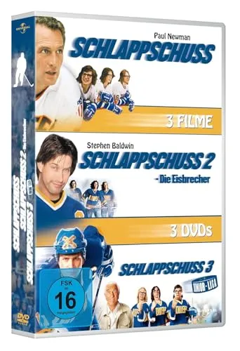 Schlappschuss 1-3 DVD-Box – Legendäre Eishockey-Filmreihe mit Paul Newman und den Hanson-Brüdern: Eine humorvolle Satire mit harter Action und gnadenlosen Schlägereien [3 DVDs] (Collector's Edition)