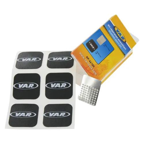 VAR Kit de Rustines Autocollantes (VARP44100C) - Fahrradreifen Reparaturset mit selbstklebenden Patches, ideal für schnelle und einfache Reparaturen unterwegs.