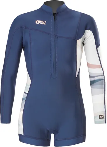 PICTURE META WOMEN 2/2 LS CHEST ZIP Shorty 2025 mirage - M - Leichter Neoprenanzug für Damen, ideal für Frühjahr und Sommer. Der META Shorty überzeugt mit umweltfreundlichem Material und optimalem Tragekomfort dank flacher Nähte und Drainage-Öffnungen.
