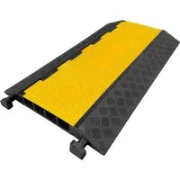 Floordirekt Kabelbrücke Vulcan 4-Kanal - Max. 20 Tonnen - Robuste Kabelschutzbrücke mit 4 Kanälen für bis zu 20 t. Ideal für Baustellen und Veranstaltungen, schützt Kabel zuverlässig und reduziert Stolpergefahren. Rutschhemmende Oberfläche sorgt für Sicherheit.