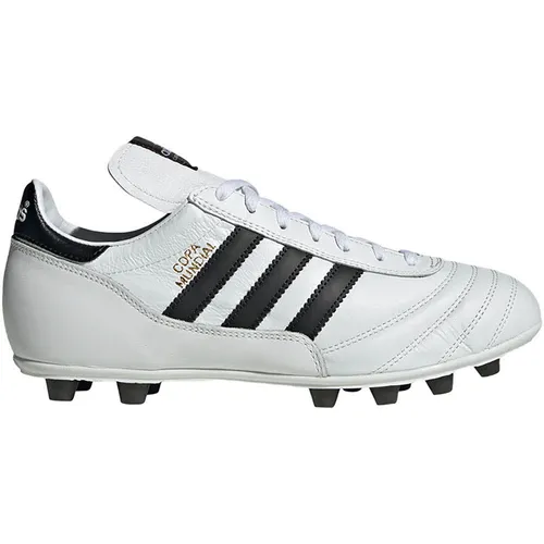 Adidas COPA MUNDIAL - weisse Fußballschuhe - Legendäre Fußballschuhe mit perfekter Passform und erstklassigem Ballgefühl. Der Vorfußbereich aus Känguruleder bietet Komfort und Kontrolle, während die Schaumstoff-Zwischensohle Dämpfung bei jedem Schritt garantiert.