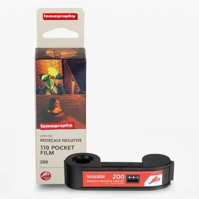 Lomography Lobster Redscale 110 ISO 200 Pocketfilm - feuriger Fotoeffekt mit warmen Rot-, Orange- und Gelbtönen, ideal für kreative Fotografie
