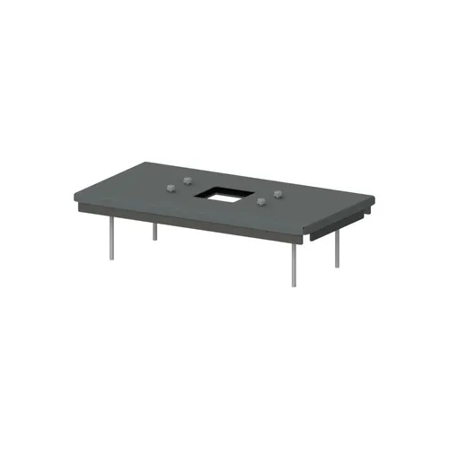 Fraenkische Rohrwerke Adapterplatte Basic LW 250x550 - Standfuß Zubehör mit feuerverzinkter Stahladapterplatte und pulverbeschichteter Grundplatte für stabile Befestigung der eFlex Stelen.