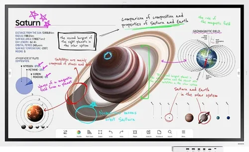 Samsung Flip Pro WM65B - 65 Zoll digitales Flipchart für smarte Meetings, interaktive Funktionen und drahtlose Verbindung für bis zu 50 Teilnehmer