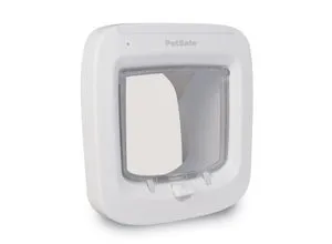 PetSafe Mikrochip-Katzenklappe - Klassische Katzenklappen mit selektivem Zugang für Ihre Katze, schützt vor unerwünschten Tieren und bietet 4-Wege-Verriegelung für maximale Sicherheit.