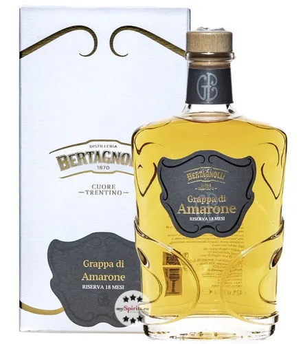 Bertagnolli Grappa di Amarone Barrique - Grappa aus Valpolicella, gereift in französischen Barriques für einen intensiven und samtig-weichen Geschmack. Ideal für Kenner und Genießer.