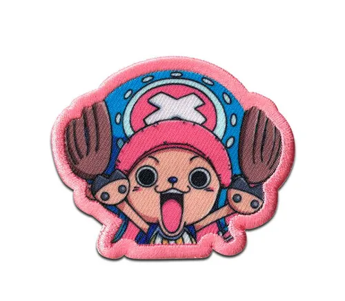 One Piece Aufnäher Bügelbild, Aufbügler, Applikationen, Patches, Flicken, zum aufbügeln, Polyester, Comercial Mercera One Piece Chopper - Größe: 6,5 x 5,4 cm