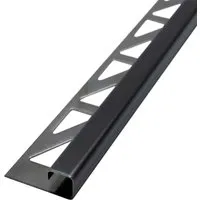 Dalsys Fliesenschiene Edelstahl Schwarz 2,5m x 12,5mm Eckprofil Quadrat