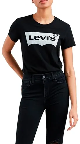 Levi's Damen The Perfect Tee T-Shirt,Holiday Tee Black,XS