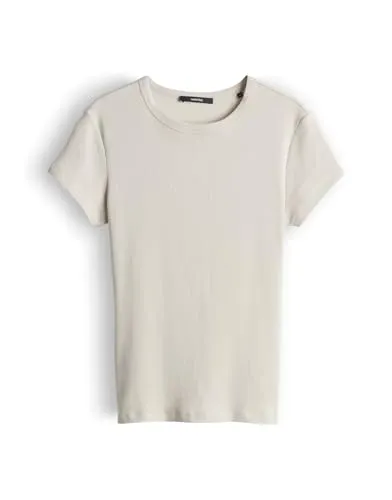 someday Damen Kurzarmshirt KLEOH Slim aus BCI Cotton Mix in warm Clay, Größe 40 - Das someday Kurzarmshirt KLEOH überzeugt mit schmaler Passform und hochwertigem Jersey-Material. Ideal für vielseitige Alltagslooks, kombiniert es eleganten Style mit hohem Tragekomfort.