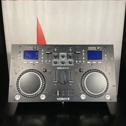 Vonyx CDJ500 Amplified Double Player | CD/MP3/USB/Bluetooth B-Ware - DJ-Controller mit 2 Decks, ideal für mobile DJs und Partys, bietet vielseitige Anschlussmöglichkeiten und Bluetooth-Konnektivität.